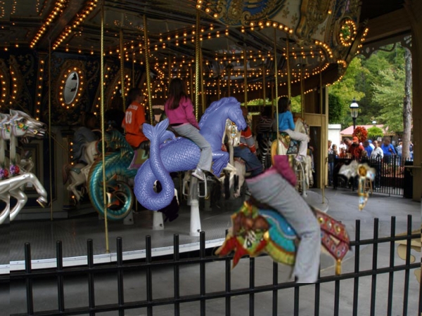 Creation of Riding the Purple Sea Horse: Step 3